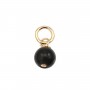 Colgante Obsidiana redonda 4mm - Gold Filled x 1ud.