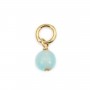 Breloque Amazonite du Pérou rond 4mm - Gold Filled x 1pc