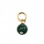 Breloque Malachite rond 4mm - Gold Filled x 1pc