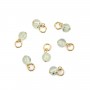 Charme Prehnite tondo 4mm - Gold Filled x 1pz