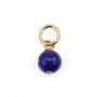 Breloque Lapis Lazuli rond 4mm - Gold Filled x 1pc