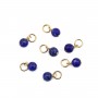 Breloque Lapis Lazuli rond 4mm - Gold Filled x 1pc