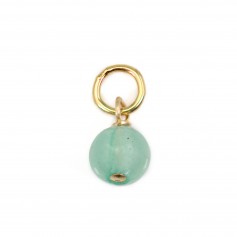 Breloque Aventurine rond 4mm - Gold Filled x 1pc