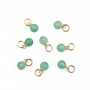 Breloque Aventurine rond 4mm - Gold Filled x 1pc