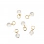 Quarz Anhänger rund 4mm - Gold gefüllt x 1 Stück