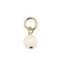 Breloque Nacre blanche rond 4mm - Gold Filled x 1pc