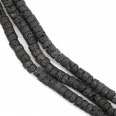 Pierre di Lava rotonda Heishi 2x4mm x 39cm