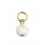 Charme in Howlite tonda 4mm - Gold Filled x 1pz
