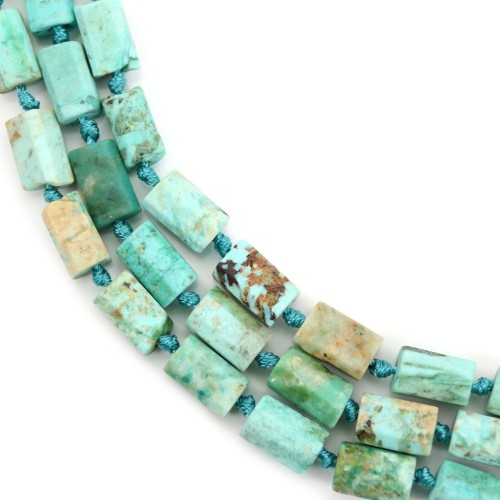 Turquesa do Peru barroca 7x11mm x 40cm (30 peças)