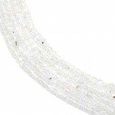 Moonstone faceted cube 2mm x 39cm