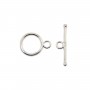 Fermoir T en argent 925 13mm x 1pc