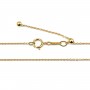 Chaîne collier réglable maille forçat 1.2mm - Gold Filled x 56cm