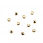 Cubo de perlas de 3 mm - Bañado en oro x 2 unidades