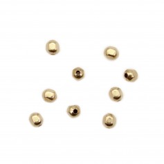 Perla esagonale 3mm - Gold Filled x 4 pezzi