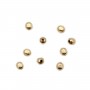 Perla hexagonal de 3 mm - Gold Filled x 4 uds.