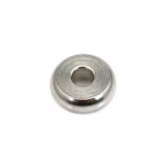 Rondelle de perlas Heishi 2x6mm - Acero Inoxidable 304 x 20 piezas