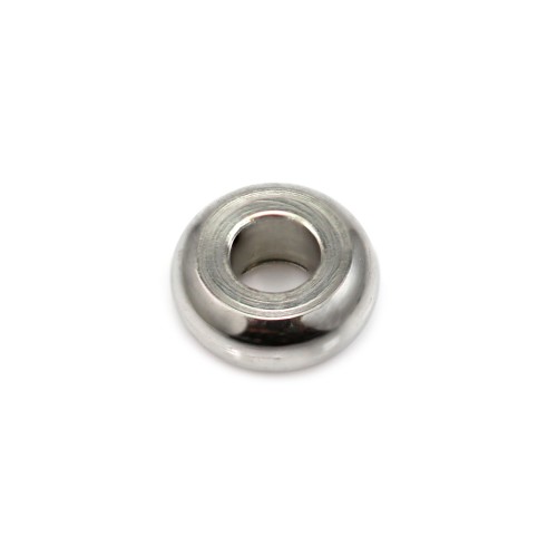 Round Heishi Beads 1.5x4mm - Stainless Steel 304 x 20pcs