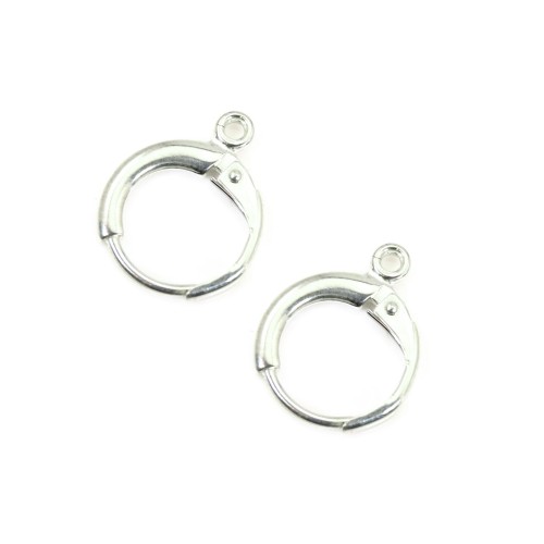12mm round ear sleeper - 925 Silver x 2pcs