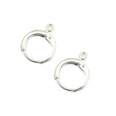 Dormeuse d'oreilles rond 12mm - Argent 925 x 2pcs