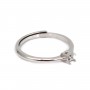 Anillo ajustable para engastar cabujón redondo de 3 mm - Plata 925 rodinada x 1 ud.