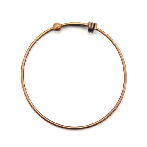 Verstellbares Armband, aus Kupferfarbenem Metall, 68mm x 1 Stück