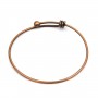Bracelet réglable, en métal de couleur cuivre, 68mm x 1pc