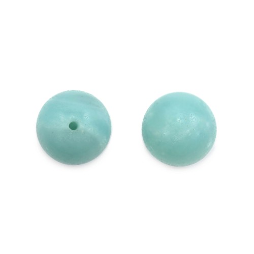 Amazonite semi percé rond 12mm x 1pc