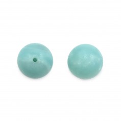 Amazonite half-drilled round bead 12mm x 1pc