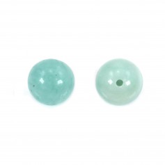 Amazonite semi-percé de um lado redondo 10mm x 2 peças