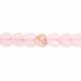 Quartz rose coeur 6mm x 38cm