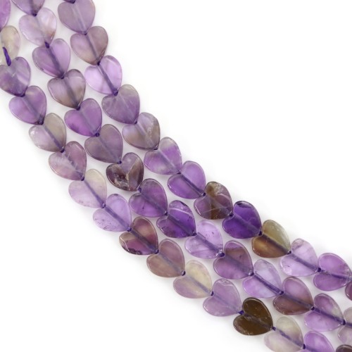 Amethyst heart 6mm x 39cm