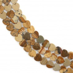 Paesaggio di giada cuore 6mm x 38cm