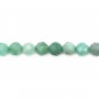 Emerald, round faceted shape, 3mm x 39cm