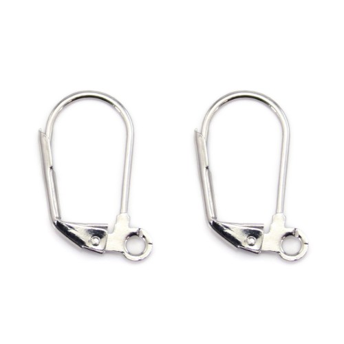 Aged Silver Earwire 17mm x 4pcs