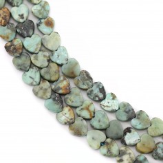 African turquoise heart 4mm x 39cm