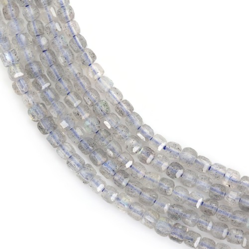 Labradorite en forme de cube facette 2mm x 40cm