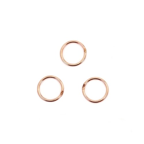 Anillos cerrados de oro relleno de 14 quilates en rosa 0.64x6mm x 10 piezas