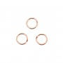Oro rosa 14 carati riempito anelli chiusi 0.64x6mm x 10 pezzi
