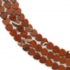 Red jasper heart 6mm x 38cm