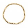 Golden Beads Bracelet round 4mm - Elastic x 1pc