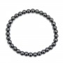 Bracelet Hématite rond 6mm - Elastique x 1pc