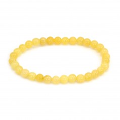 Honey Jade Bracelet round 6mm - Elastic x 1pc
