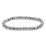 Pulseira de Hematita prateada redonda 6mm - Elástico x 1 unidade