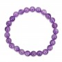 Bracelet Améthyste rond 8mm - Elastique x 1pc