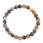 Bracciale in Agata del Botswana tonda 8mm - Elastico x 1pz