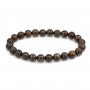 Bracelet Bronzite rond 8mm - Elastique x 1pc