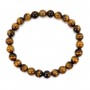 Bracelet Oeil de Tigre rond 8mm - Elastique x 1pc