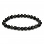 Bracciale in ossidiana tonda 8mm - Elastico x 1pz