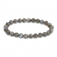 Bracelet Labradorite rond 8mm - Elastique x 1pc