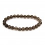 Smoky Quartz round bead bracelet 8mm - Elastic x 1pc